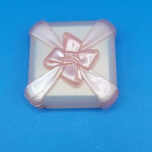 Vintage JCM Jewelry Presentation Box LID ONLY Frosted Pink Lucite Earring Case